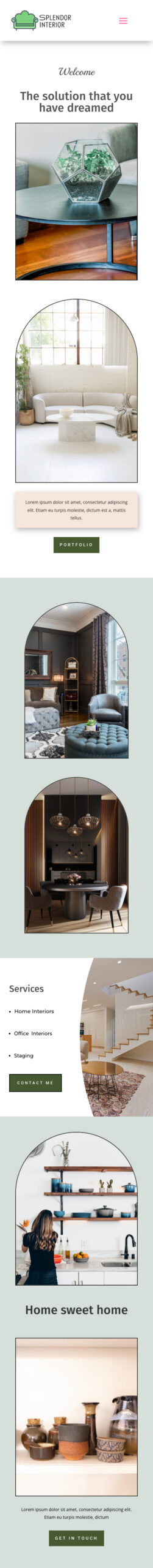 interior design mobile view